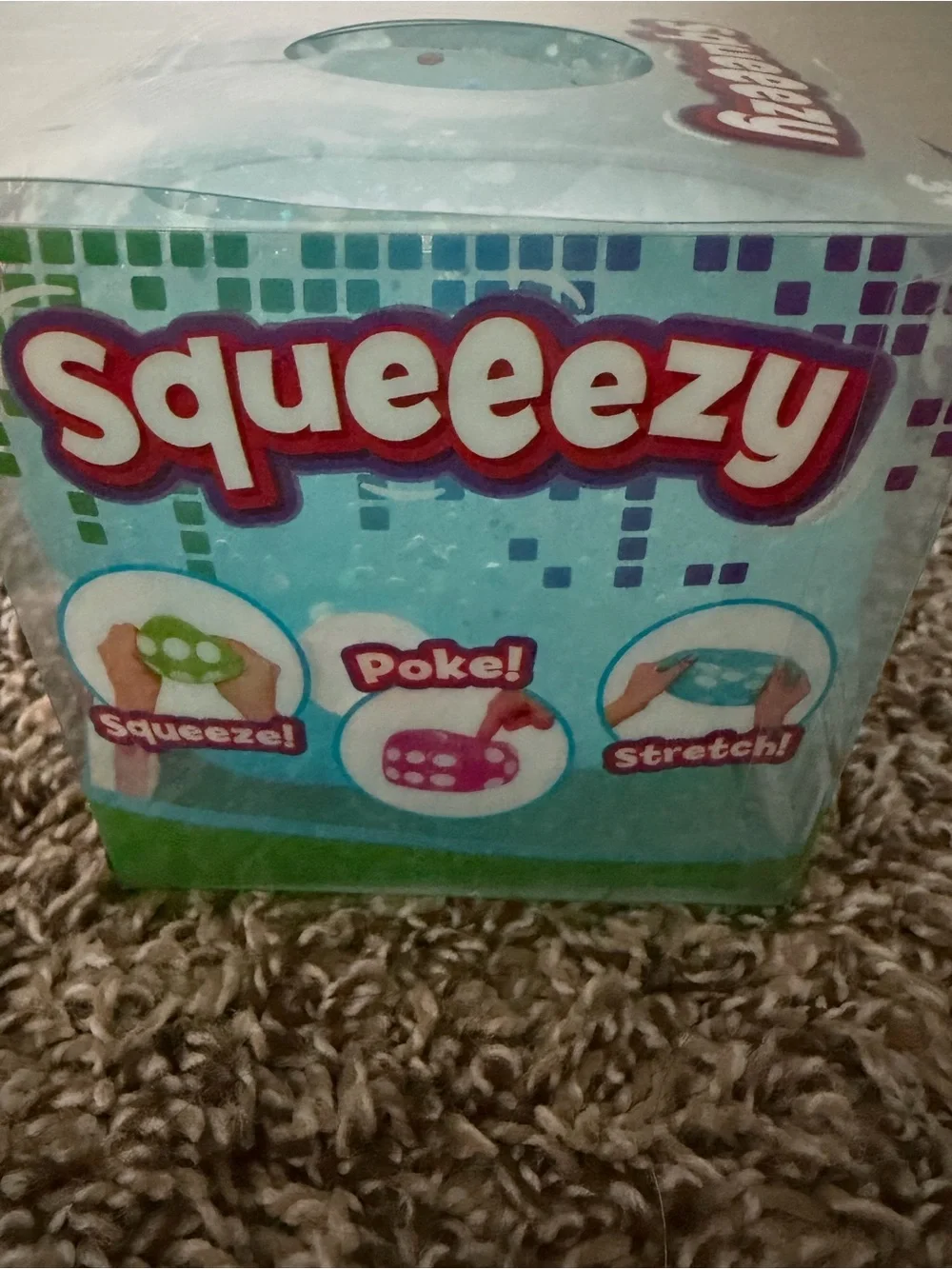Squishy squeezy Dice Light Blue Sensory Squeeze toy for Kids by Toymendous